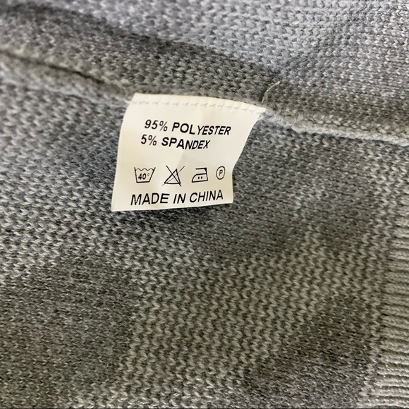 Kuiyige Womens Animal Print long Cardigan Sweater Size Small Gray Tight Knit - Picture 6 of 7